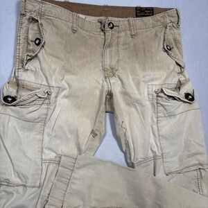 Polo Ralph Lauren Cargo Pants Mens Tan Modern Fit Military Spec RL-067 Distress